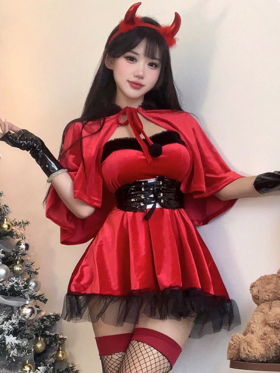 Red Velvet Angel Devil Cosplay Outfit