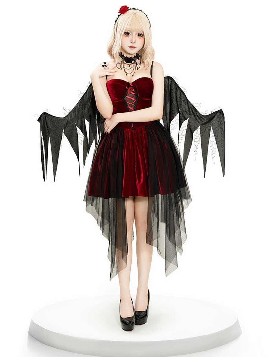 Dark Angel Devil Cosplay Outfit with Wings