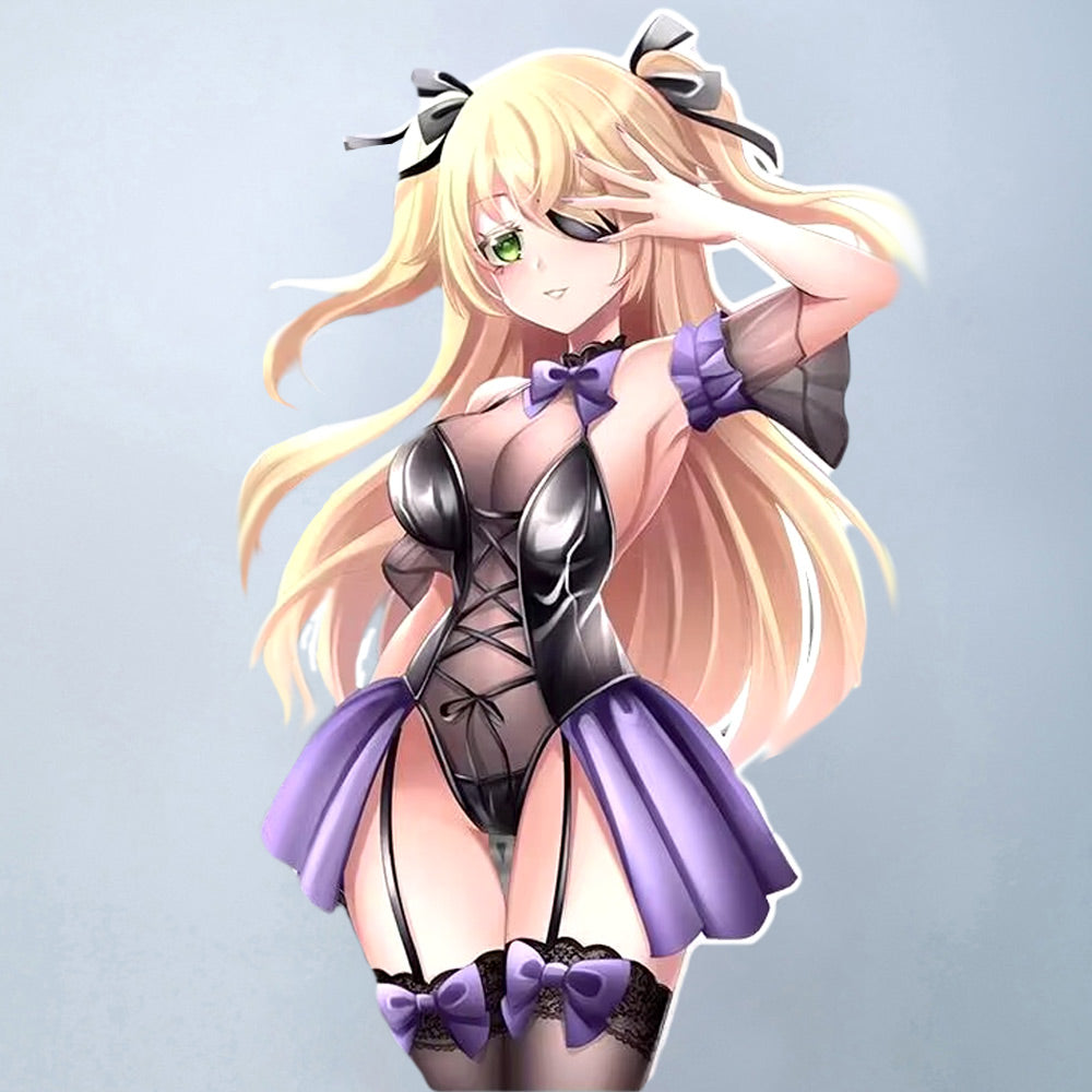 Lace-Up Latex Lingerie Succubus Cosplay Set