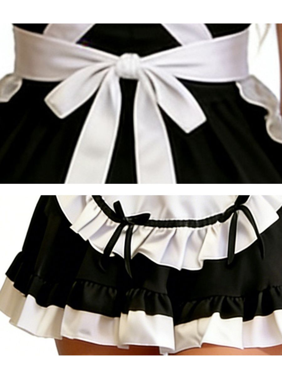 Sweet Lolita Maid Ruffled Costume Set Blesssafe