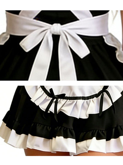 Sweet Lolita Maid Ruffled Costume Set Blesssafe