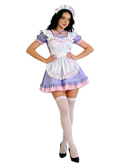 Sweet Lolita Maid Ruffled Costume Set Blesssafe
