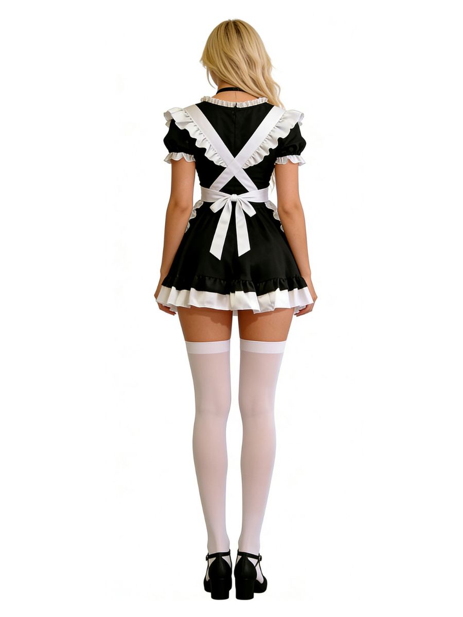 Sweet Lolita Maid Ruffled Costume Set Blesssafe