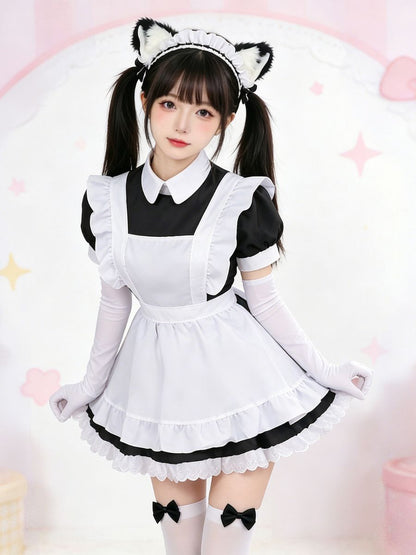 Sweet Lolita Style Maid Cosplay Outfit Set Blesssafe