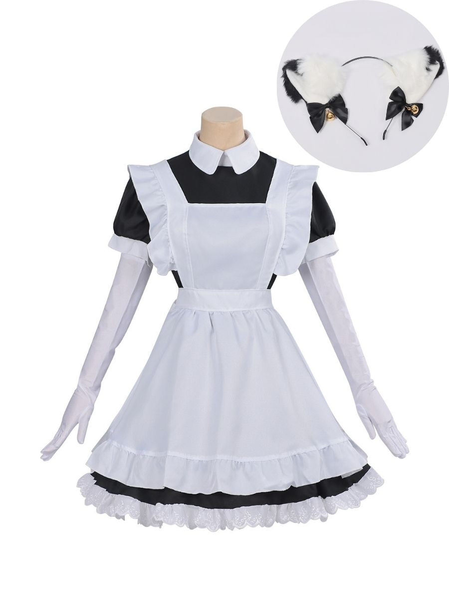 Sweet Lolita Style Maid Cosplay Outfit Set Blesssafe