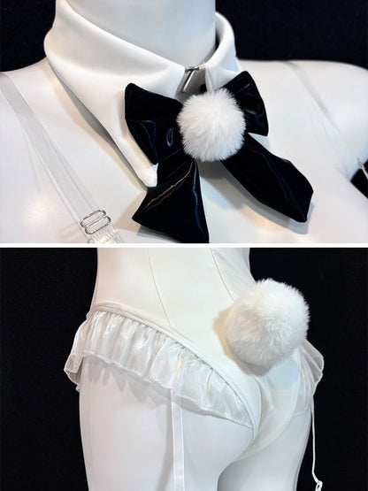 White Bunny Girl Cosplay Bodysuit - Cute Anime Rabbit Outfit blesssafe