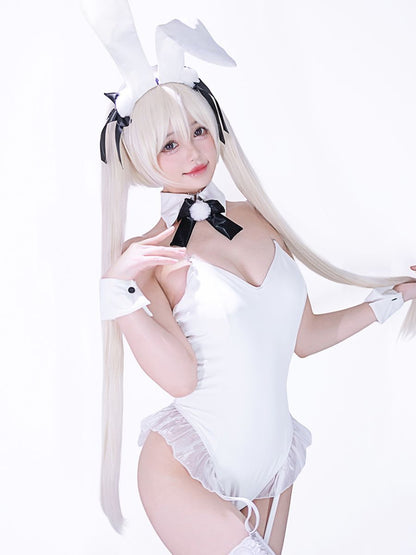 White Bunny Girl Cosplay Bodysuit - Cute Anime Rabbit Outfit blesssafe