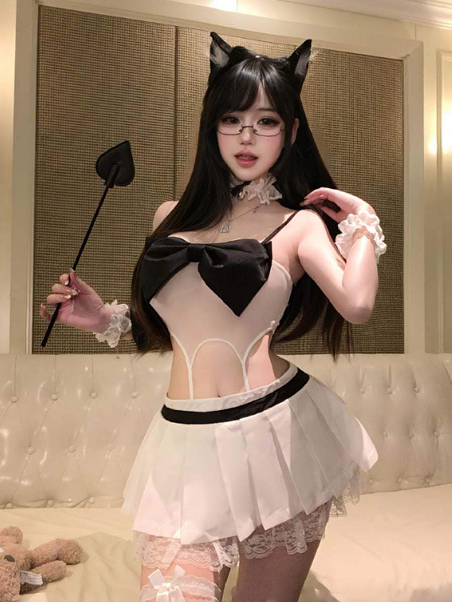 White Neko Cat Girl Cosplay Set blesssafe
