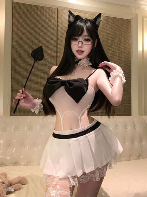 White Neko Cat Girl Cosplay Set blesssafe