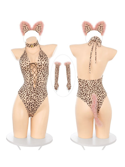 Cute Leopard Cat Cosplay Set blesssafe