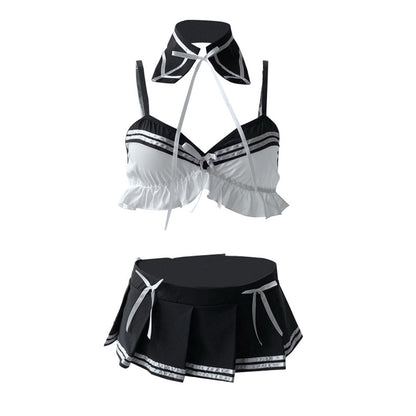 Classic Japanese Bra and Skirt Set - Cute Anime Underwear Uniform Blesssafe