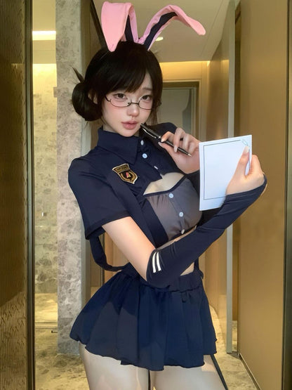 Officer Bunny Roleplay Set - Sexy Cop Anime Uniform Costume blesssafe