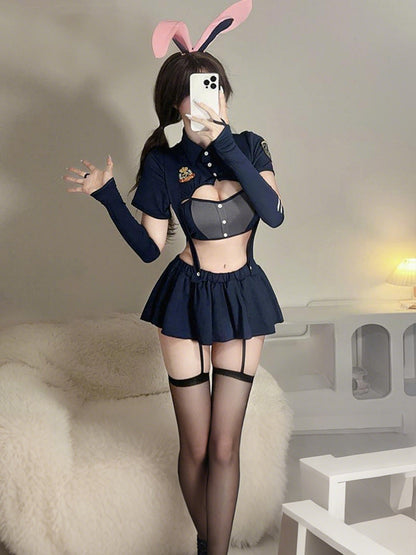 Officer Bunny Roleplay Set - Sexy Cop Anime Uniform Costume blesssafe