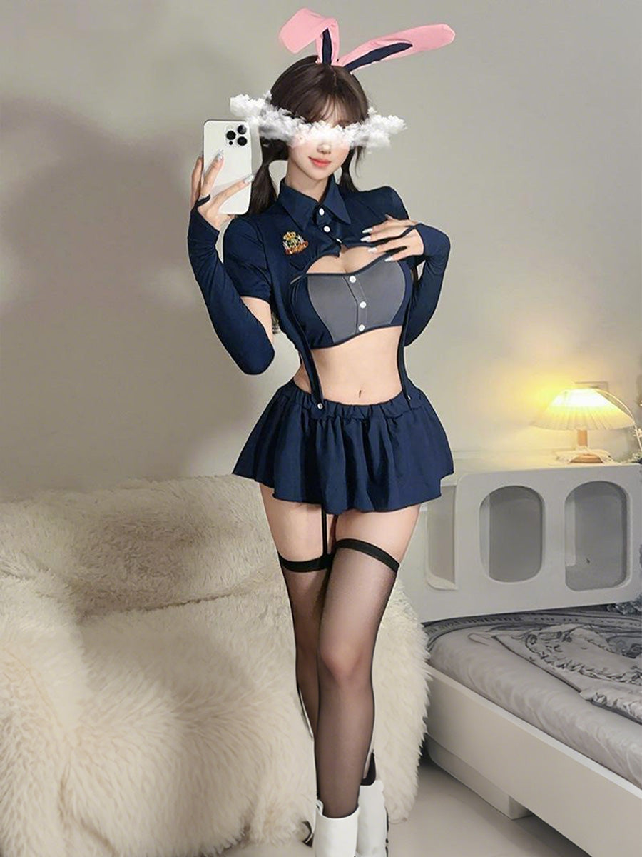 Officer Bunny Roleplay Set - Sexy Cop Anime Uniform Costume blesssafe