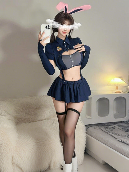 Officer Bunny Roleplay Set - Sexy Cop Anime Uniform Costume blesssafe
