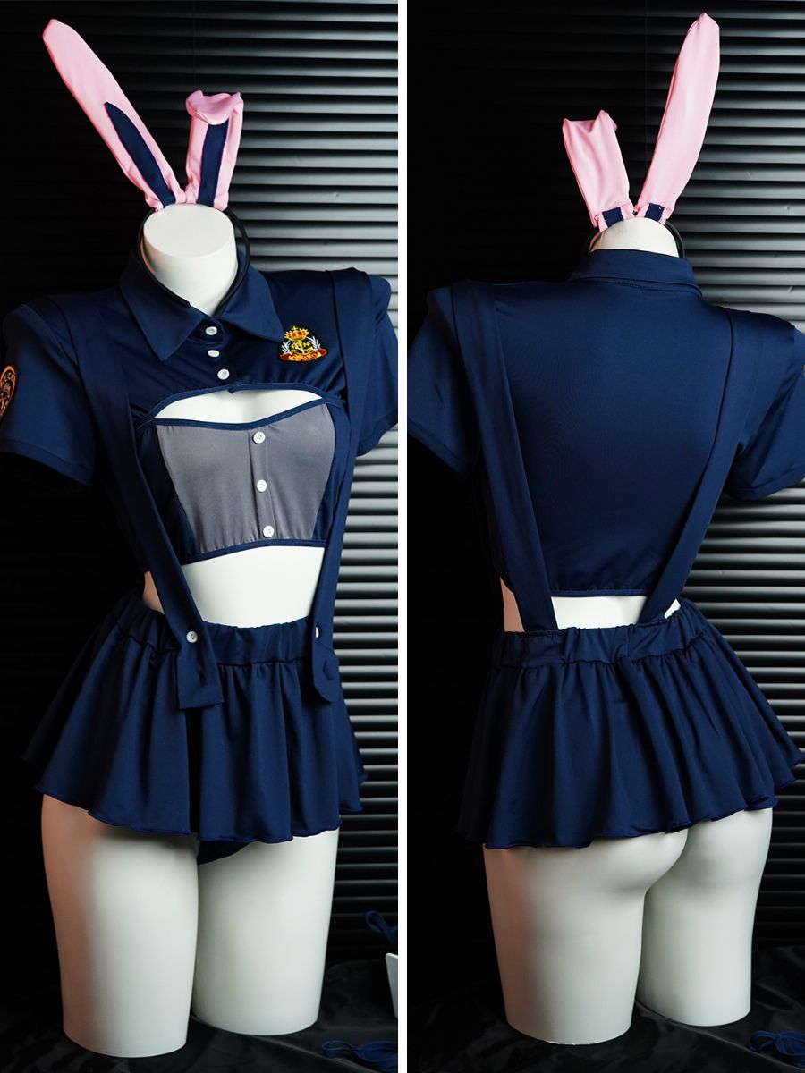 Officer Bunny Roleplay Set - Sexy Cop Anime Uniform Costume blesssafe