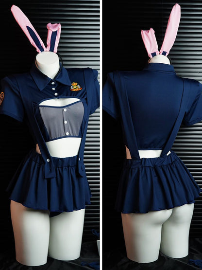 Officer Bunny Roleplay Set - Sexy Cop Anime Uniform Costume blesssafe